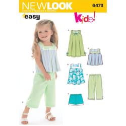 New Look 6473 Size A Toddler Separates Sewing Pattern, Multi-Colour