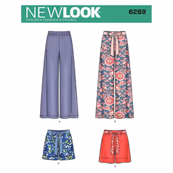 Simplicity Creative Patterns New Look 6289 Misses' Pull On Pants or Shorts and Tie Belt A (8-10-12-14-16-18)