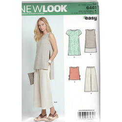 New Look Sewing Pattern 6461A Misses' Dress, Tunic, Top and Cropped Pants, Paper, White, 22 x 15 x 1 cm