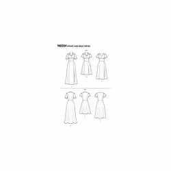 NewLook New Look Pattern N6594 Misses' Dress in Three Lengths, Paper, White, VARIOUS