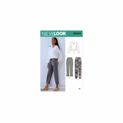 Sewing Pattern N6644 Misses' Cargo Pants and Knit Top, Paper, White, Various, UN6644A