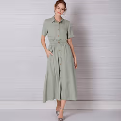 New Look Sewing Pattern N6651 Misses' Button Front Dress with Elastic Waist  Paper  Various  A (10-12-14-16-18-20-22)  UN6651 ...