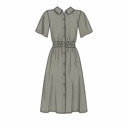 New Look Sewing Pattern N6651 Misses' Button Front Dress with Elastic Waist  Paper  Various  A (10-12-14-16-18-20-22)  UN6651A