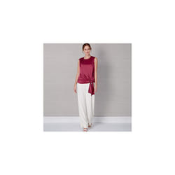Sewing Pattern N6662 Misses' Drape Top & Wide Leg Pants, Paper, Various, A (10-12-14-16-18-20-22), UN6662A