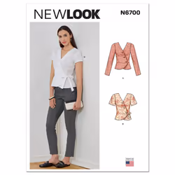 New Look UN6698A Misses' Top Sewing Pattern Kit Code N6700 Sizes 6-8-10-12-14-16-18
