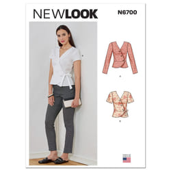 New Look UN6698A Misses' Top Sewing Pattern Kit  Code N6700  Sizes 6-8-10-12-14-16-18