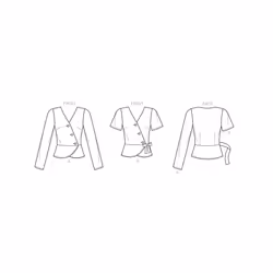 New Look UN6698A Misses' Top Sewing Pattern Kit  Code N6700  Sizes 6-8-10-12-14-16-18