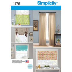 Simplicity US1176OS Caf? Curtains and Full Length Curtains Sewing Pattern  One Size Only