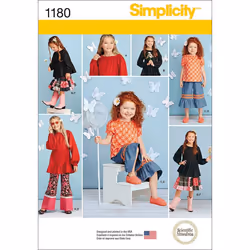 Simplicity US1180HH Girl's Top Pants and Skirts Sewing Patterns Sizes 3-6