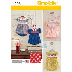 Simplicity 1205 Baby Dress and Bloomers Sewing Patterns  XXS-L
