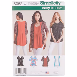 Simplicity 8052 Easy to Sew Womens Blouse Top Sewing Patterns  Sizes XXSXXL