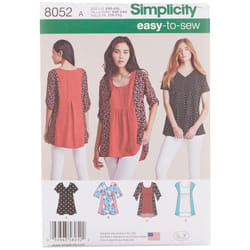 Simplicity 8052 Easy to Sew Womens Blouse Top Sewing Patterns  Sizes XXSXXL