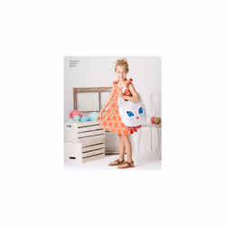 Simplicity 8102 Girl's Cat Tote Bag and Sundress Sewing Pattern  Sizes 3-8