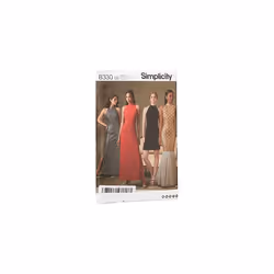 Simplicity Pattern 8330 D5 (4-6-8-10-12) Misses' Dress with Skirt and Back Variations, Paper, White, 22 x 15 x 1 cm