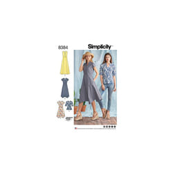 Simplicity Pattern 8384 Women's Dress with Length Variations and Top, Paper, White, 22 x 15 x 1 cm