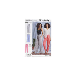 Simplicity Creative Patterns Misses Pants with Length & Width Variations & Tie Belt Pattern, H5 (6-8-10-12-14)