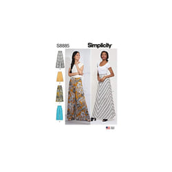 SIMPLICITY Sewing Pattern S8885 Misses' Skirt and Pants, Paper, White, VARIOUS
