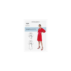 SIMPLICITY Sewing Pattern S9098 Misses' Dress & Top with Tie Belt, Various, H5 (6-8-10-12-14)