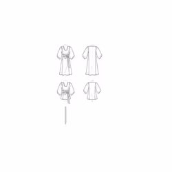 SIMPLICITY Sewing Pattern S9098 Misses' Dress & Top with Tie Belt, Various, H5 (6-8-10-12-14)