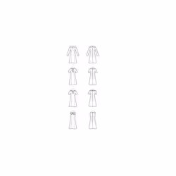 SIMPLICITY Sewing Pattern S9104 Misses' Vintage Dresses with Sleeve & Neckline Variation, Various, H5 (6-8-10-12-14)