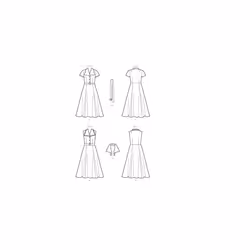 SIMPLICITY Sewing Pattern S9105 Misses' Vintage Dress with Detachable Collar, Various, H5 (6-8-10-12-14)