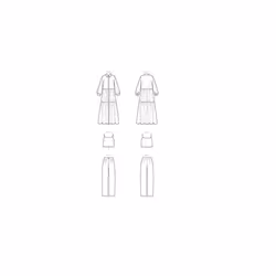 SIMPLICITY Sewing Pattern S9114 Misses' Dress, Top & Pants, Various, H5 (6-8-10-12-14)