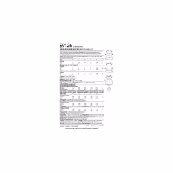 Simplicity S9126.AA Sewing Pattern, Paper, White, 71-87