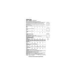 Simplicity S9126.AA Sewing Pattern, Paper, White, 71-87