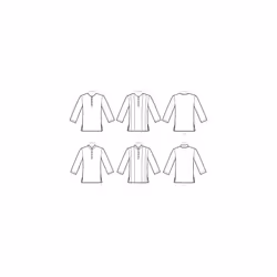 Simplicity Sewing Pattern S9158 Men's Half Buttoned Shirts, AA (34-36-38-40-42)