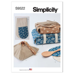 Simplicity Casserole Carriers  Pie Holder  and Oven Mitt Sewing Pattern Kit  Code S9522  One Size  Multicolor