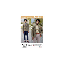 SIMPLICITY Sewing Pattern S8962 Men's Lined Blazer, Paper, White, Various