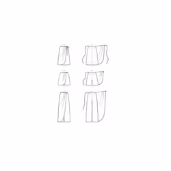 SIMPLICITY Sewing Pattern S9111 Misses' Faux Wrap Pants, Skirt & Shorts, Various, U5 (16-18-20-22-24)