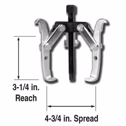 Performance Tool W87123 3-1/4-Inch Reach x 4-3/4-Inch Spread 2-Jaw Gear Puller