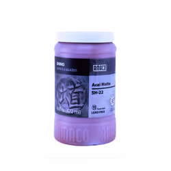 AMACO Lead-Free Shino Mid/High Fire Matte Glaze - Pint - SH-22 Acai - 9737197 D