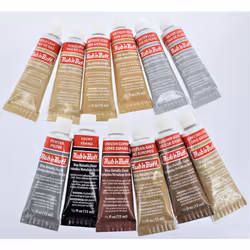 AMAcO Rub N Buff Wax Metallic Finish 12 Tube (9 color) Assortment (go
