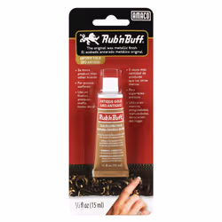 Amaco Rub 'n Buff Wax Metallic Lustre Finish Antique Gold 15ml Tube
