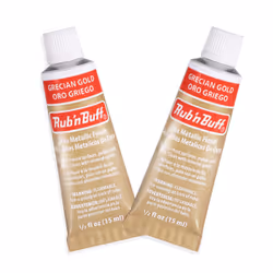 AMACO Rub n Buff Wax Metallic Finish - 2 Rub n Buff Grecian Gold 15ml
