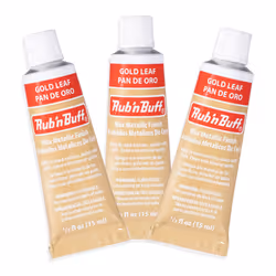 AMACO Rub n Buff Wax Metallic Finish 3 Rub n Buff Gold Leaf 15ml Tubes Versatile Gilding Wax for Finishing Furniture Antiq ...