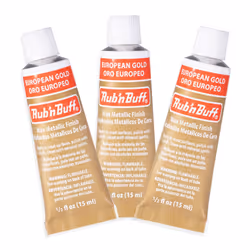 AMACO Rub n Buff Wax Metallic Finish - 3 Rub n Buff European Gold 15ml