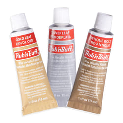 AMACO Rub n Buff Wax Metallic Finish 3 Color Kit - Antique Gold Silver
