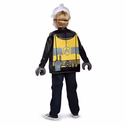 Disguise Lego Firefighter Classic Costume  Black/Yellow  Medium (7-8)