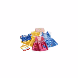 Disney Princess Dress Up Trunk, 21 Piece Amazon Exclusive Trunk Includes Aurora, Belle, Cinderella and Snow White Outfits, Accessories and Stickers,