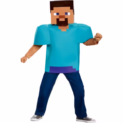 ) Minecraft Steve Costume Kid - S (4-6