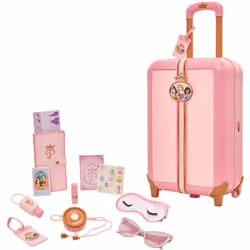 Disney Princess Style Collection Suitcase Travel Set, On-The-Go, 17 Pieces, 3 +