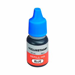 ACCU-STAMP Ink Refill for Pre-Ink Stamps  Blue  .35oz (090682)