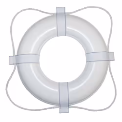 Taylor Made Products 380 30 Life Ring  White with White Rope