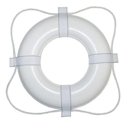 Taylor Made Products 380 30 Life Ring  White with White Rope