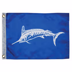 TAYLOR MADE PRODUCTS Fishermans Catch White Marlin Flag 12 x 18 Show Off Your Fishing Expertise Nylon Construction