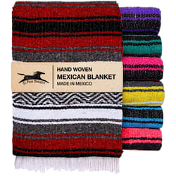 El Paso Designs Mexican Yoga Blanket  Colorful Falsa Serape  Park Blanket, Yoga Towel, Picnic, Beach Blanket, Patio Blanket, Soft Woven Saddle Blanke