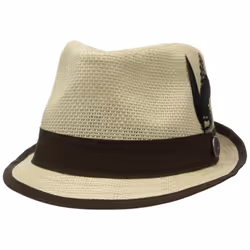 Ben Sherman Men's Solid Straw Trilby Hat  Natural  Large/X-Large